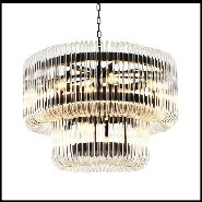 Chandelier avec structure finition bronze avec verre clair 24-Sutton House