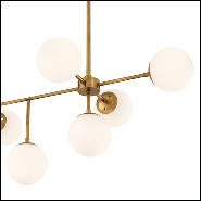 Chandelier with structure in brass in antique finish 24-Lux