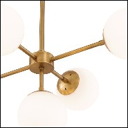 Chandelier with structure in brass in antique finish 24-Lux