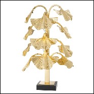 Lamp with structure in polished brass and with base in granite 24-Donati