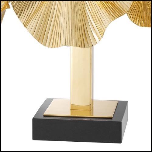 Lampe avec structure en laiton poli et avec base en granite 24-Donati