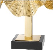 Lamp with structure in polished brass and with base in granite 24-Donati