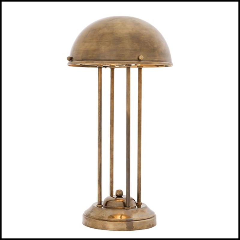 Table Lamp with structure in brass in vintage finish 24-Livre