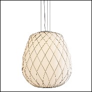 Suspension with structure in nickeled metal in gold finish 40-Baloon