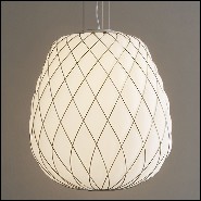 Suspension avec structure en métal nickelé finition gold 40-Baloon