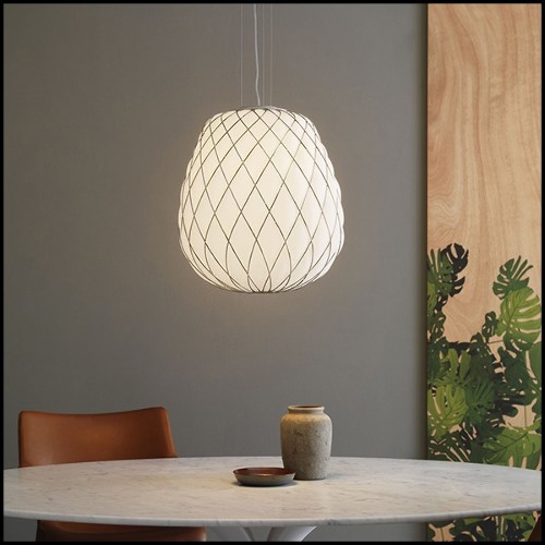 Suspension avec structure en métal nickelé finition gold 40-Baloon