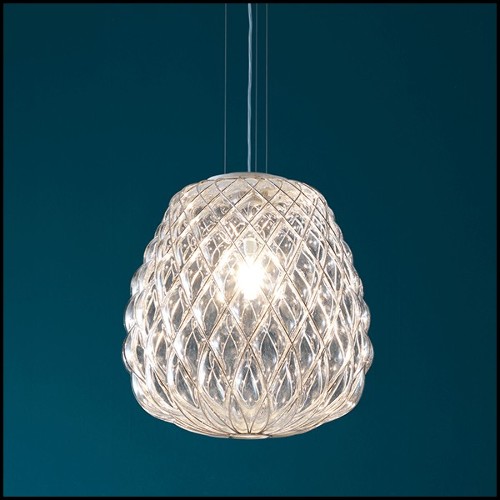 Suspension avec structure en métal nickelé finition gold 40-Baloon