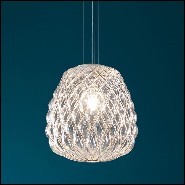 Suspension avec structure en métal nickelé finition gold 40-Baloon