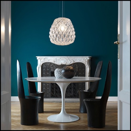 Suspension avec structure en métal nickelé finition gold 40-Baloon