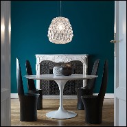 Suspension avec structure en métal nickelé finition gold 40-Baloon