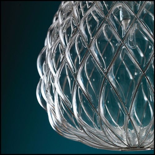 Suspension avec structure en métal nickelé finition gold 40-Baloon