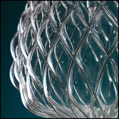 Suspension avec structure en métal nickelé finition gold 40-Baloon