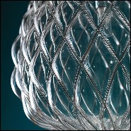 Suspension avec structure en métal nickelé finition gold 40-Baloon