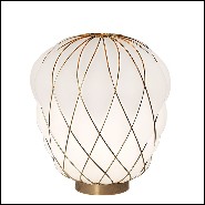 Lampe avec structure en métal nickelé finition gold 40-Baloon