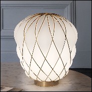 Lampe avec structure en métal nickelé finition gold 40-Baloon