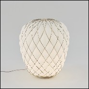 Lampe avec structure en métal nickelé finition gold 40-Baloon