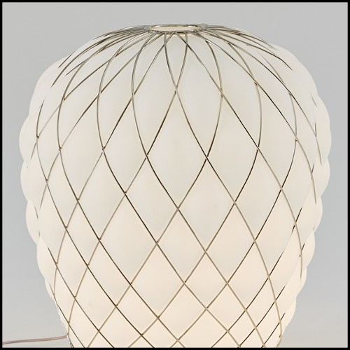 Lampe avec structure en métal nickelé finition gold 40-Baloon