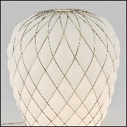 Lampe avec structure en métal nickelé finition gold 40-Baloon