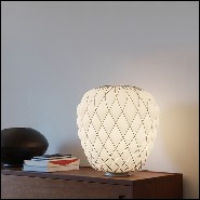 Lampe avec structure en métal nickelé finition gold 40-Baloon