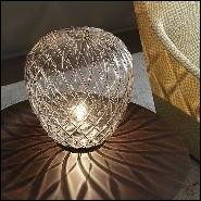 Lampe avec structure en métal nickelé finition gold 40-Baloon