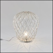 Lampe avec structure en métal nickelé finition gold 40-Baloon