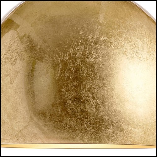 Suspension with aluminium shade all covered with gold leaf 107-Dome Gold Leaf