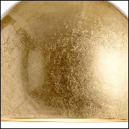 Suspension avec abat-jour en aluminium recouvert de feuille d'or 107-Dome Gold Leaf