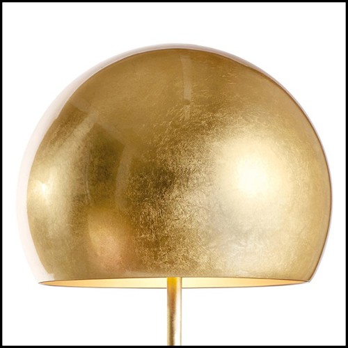 Lampe avec base en fer et abat-jour en aluminium 107-Dome Gold Leaf