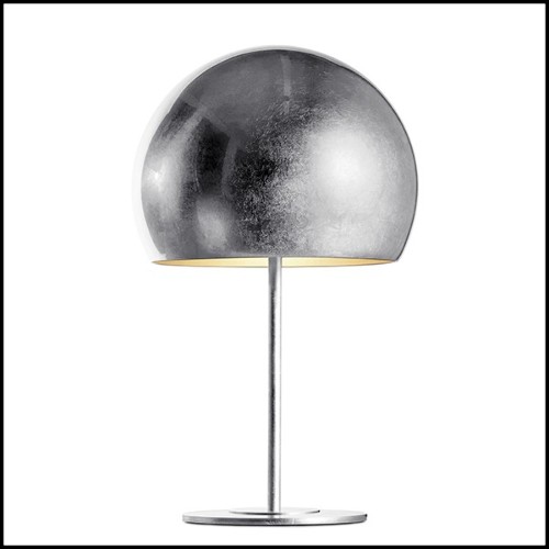 Table Lamp with iron base and with aluminium shade 107-Dome Gold Leaf
