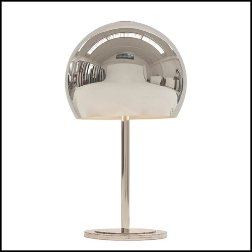 Lampe avec base en fer et abat-jour en aluminium 107-Dome Gold Leaf