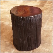 Tabouret en ébène massif naturel PC-Ebony A