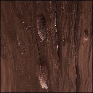 Stool in natural solid ebony wood PC-Ebony A