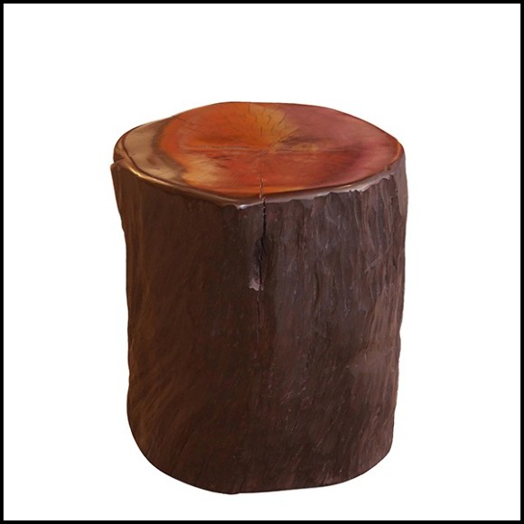 Stool in natural solid ebony wood PC-Ebony B