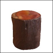 Stool in natural solid ebony wood PC-Ebony B