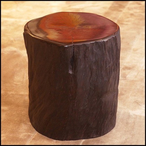 Tabouret en ébène massif naturel PC-Ebony B