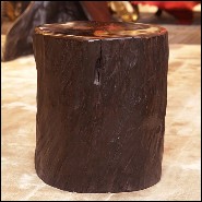 Tabouret en ébène massif naturel PC-Ebony B