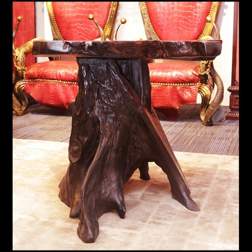 Side Table in natural solid ebony wood PC-Ebony Massive