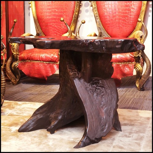 Side Table in natural solid ebony wood PC-Ebony Massive