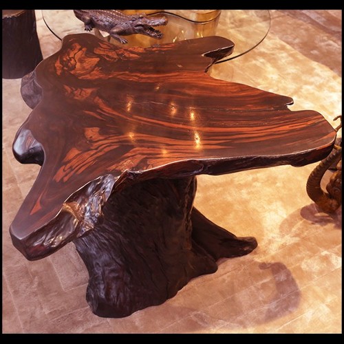 Side Table in natural solid ebony wood PC-Ebony Massive