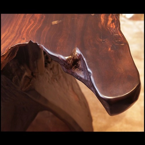 Table d'appoint en ébène massif naturel PC-Ebony Massive