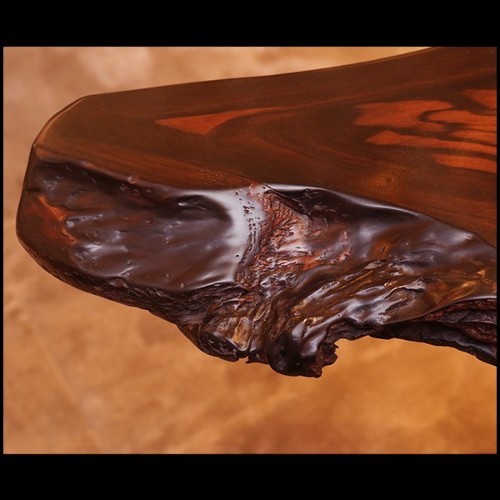 Side Table in natural solid ebony wood PC-Ebony Massive