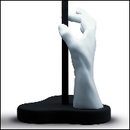 Lampe avec sculpture d'une main en poudre de marbre coulé 40-Handy