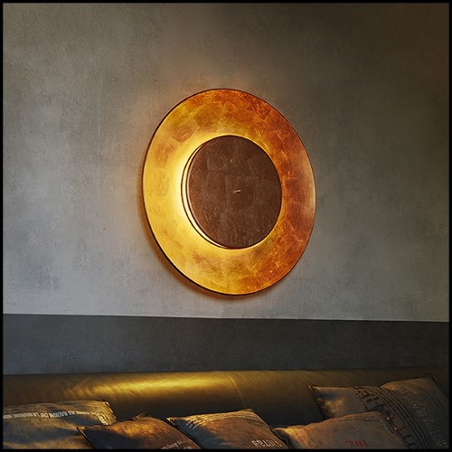 Applique avec structure en métal finition noir et avec disque avant 40-Moon