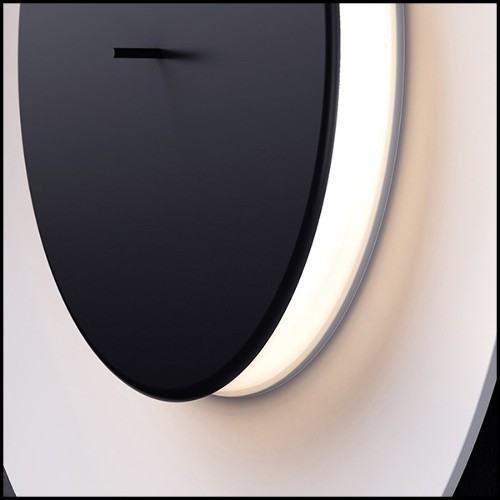 Applique avec structure en métal finition noir et avec disque avant 40-Moon
