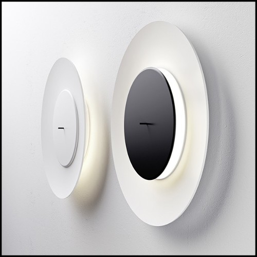 Applique avec structure en métal finition noir et avec disque avant 40-Moon