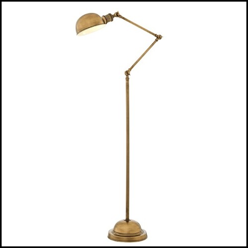 Floor Lamp with structure in antique brass finish 24-Soho Brass