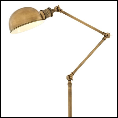 Floor Lamp with structure in antique brass finish 24-Soho Brass