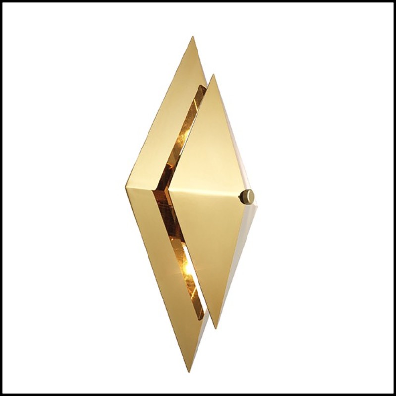 Wall Lamp with structure in gold finish 24-Augusta Gold