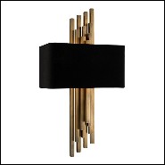 Applique avec structure en acier inoxydable finition laiton vintage 24-Caruso