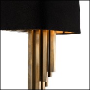 Wall Lamp with structure in stainless steel in vintage bras finish 24-Caruso